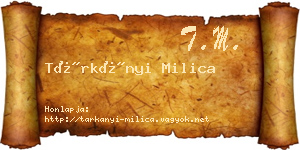 Tárkányi Milica névjegykártya